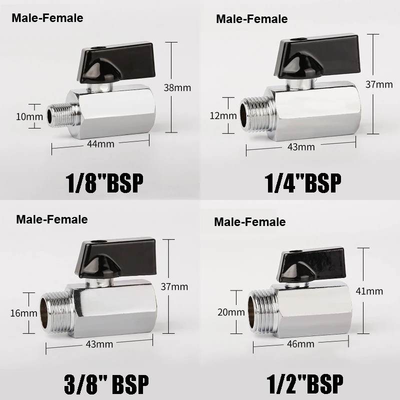 Mini Brass Ball Valve 1/8 1/4  - Compression Fitting Brass review and price